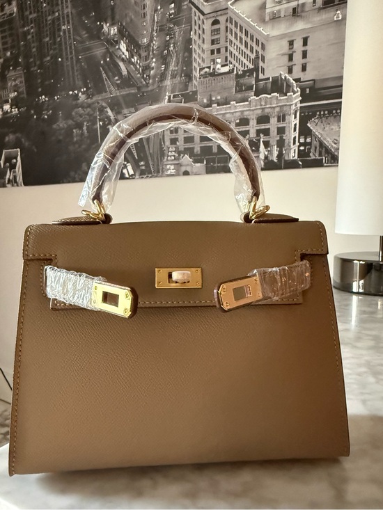 Handbags - Luxury Women's Top-Handle Bag in Sand